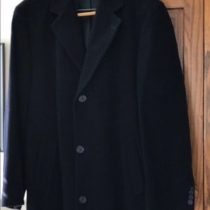 Lauren Men's Topcoat Wool Cashmere Blend Navy